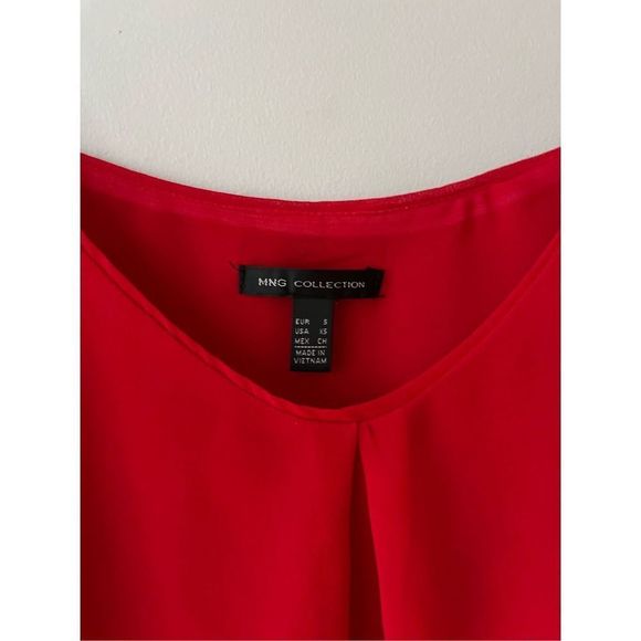 Red viscose top Mango - Picture 3 of 4